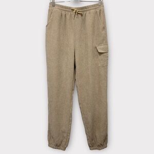 SHEIN Tan Ribbed Corduroy Like Jogger Lounge Pants Size Large 8/10
